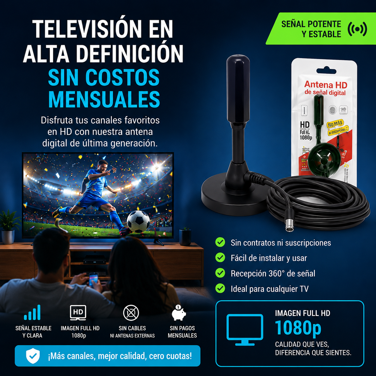 Señal 360 HD📡 Disfruta televisión digital con señal potente y estable📺📶