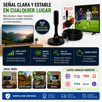 Señal 360 HD📡 Disfruta televisión digital con señal potente y estable📺📶
