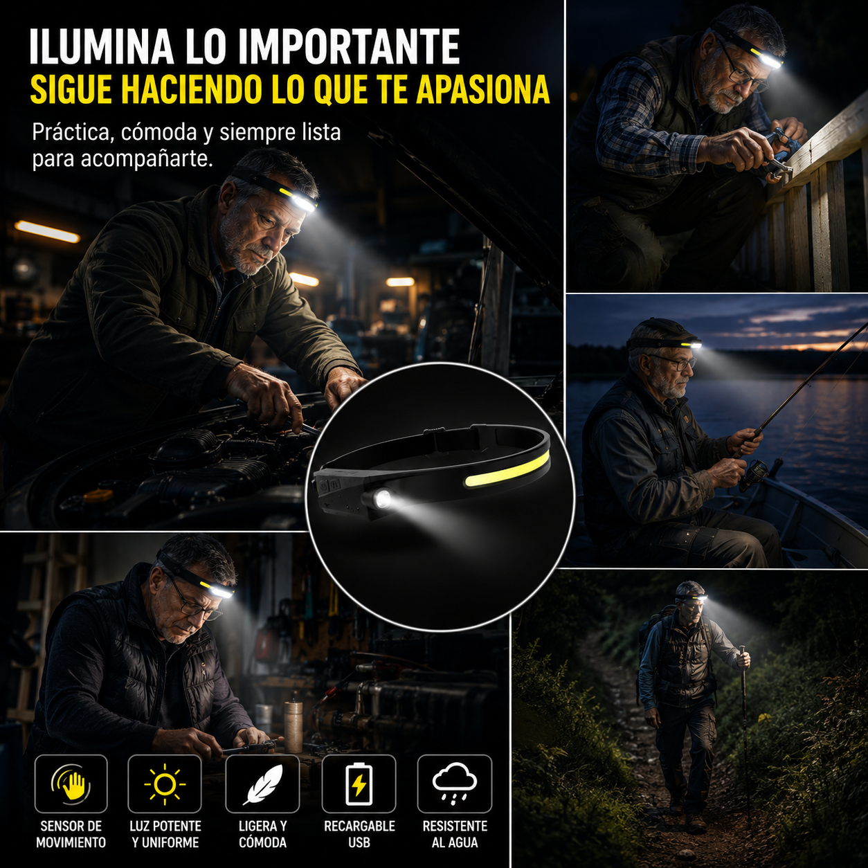 Lumino Linterna LED Cintillo