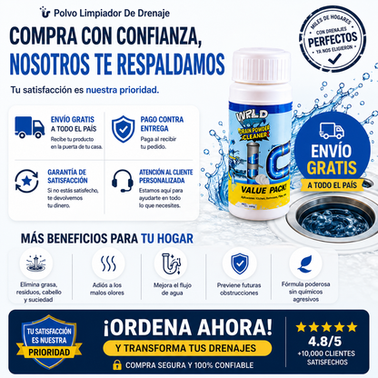 Wild Tornado🌪️ Polvo Limpiador De Cañerías ✨